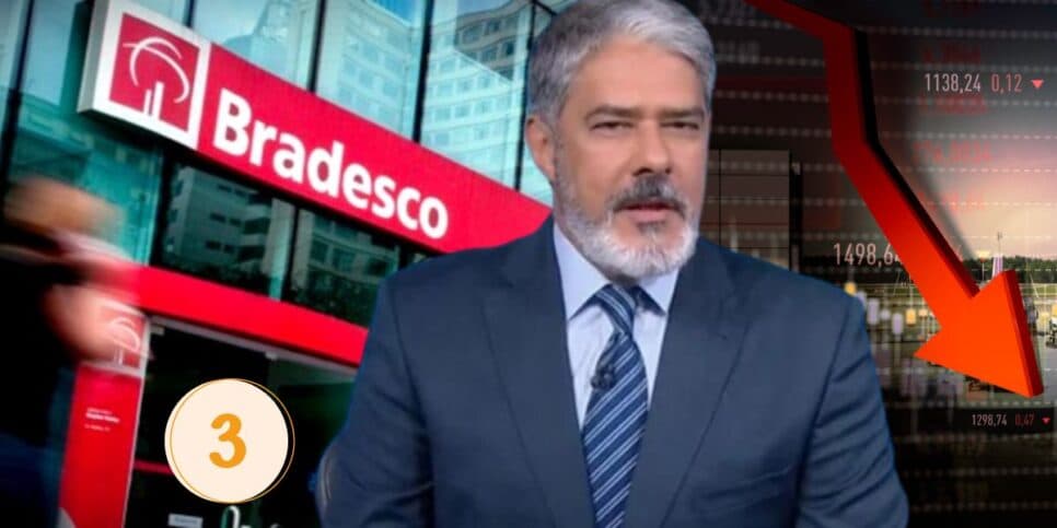 Dívida de 5 bilhões no Bradesco, fim confirmado por Bonner e banco quebrado: JN crava 3 terrores de falência