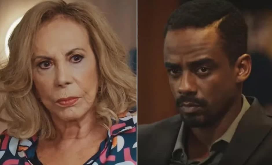 Frida (Arlete Salles) e Hans (Raphael Logam) em Família É Tudo (Foto: Reprodução / Globo) Frida (Arlete Salles) e Hans (Raphael Logam) em Família É Tudo (Foto: Reprodução / Globo)