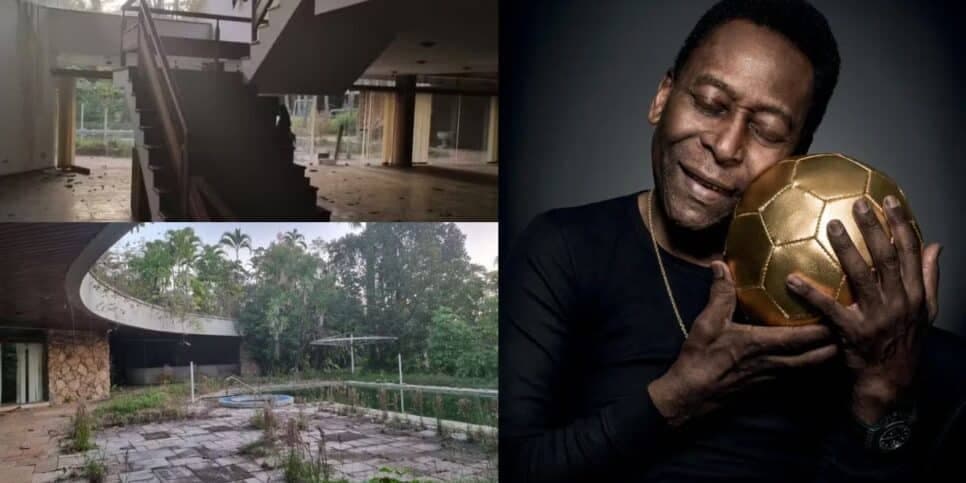 Fotos: Em ruínas, mansão milionária de Pelé, que parece um clube, é destruída e invadida após morte do jogador