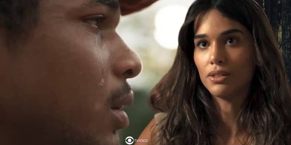 João Pedro e Mariana em Renascer (Foto: Reprodução / Globo / Montagem TV Foco) João Pedro e Mariana em Renascer (Foto: Reprodução / Globo / Montagem TV Foco)