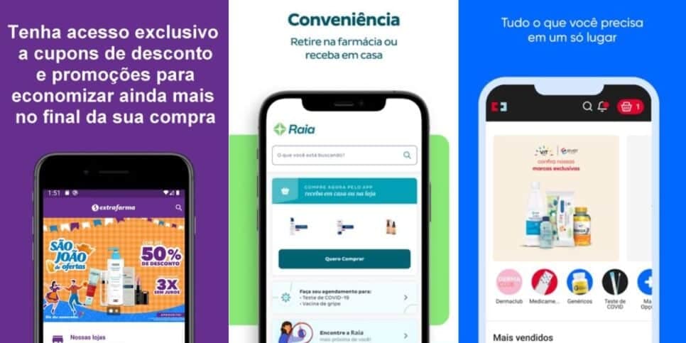 Aplicativo da Extrafarma,Droga Raia e Drogaria SP (Reprodução/AppAdvice/App Store)