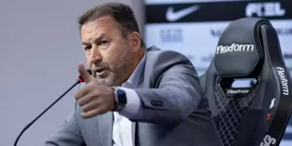Augusto Melo assumiu a presidência do Corinthians em 2024 (Reprodução: Rodrigo Coca/ Ag. Corinthians) Augusto Melo assumiu a presidência do Corinthians em 2024 (Reprodução: Rodrigo Coca/ Ag. Corinthians)