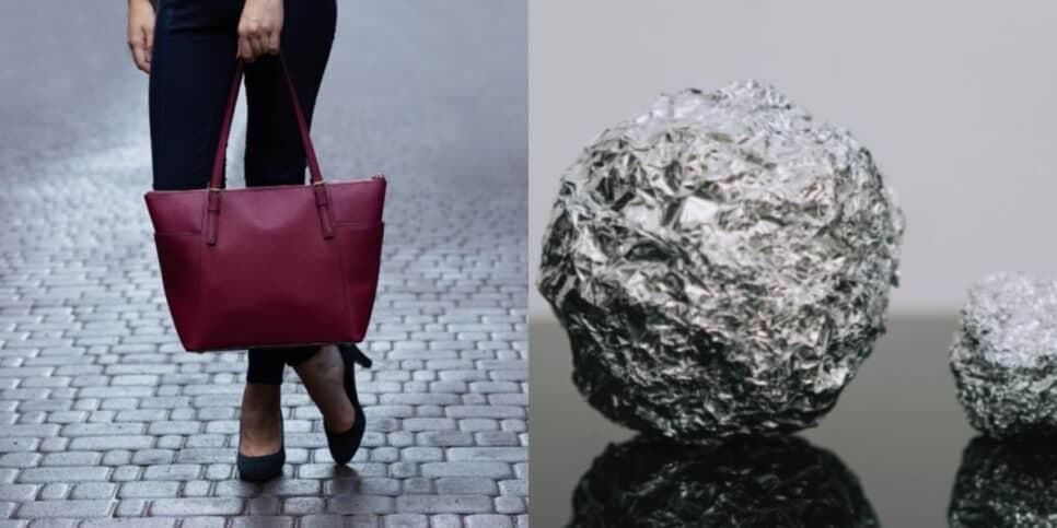Bizarro: Mulheres estão colocando uma bola de papel alumínio dentro da bolsa por motivo que vai te impressionar
