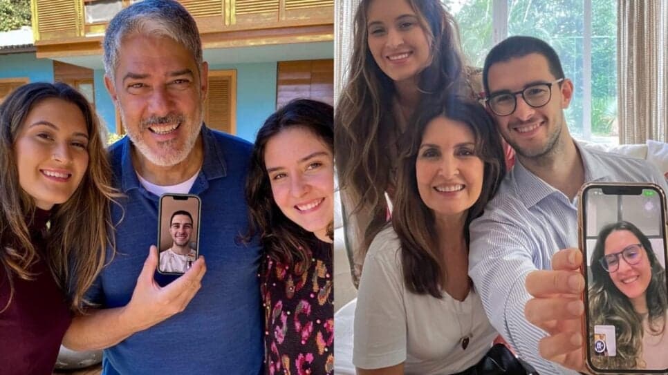 William Bonner e Fátima Bernardes tiveram trigêmeos (Fotos: Reprodução/ Instagram/ Montagem TV Foco)