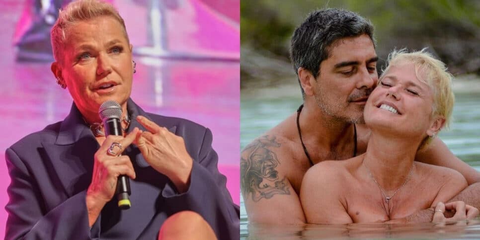 Xuxa fala o que Junno gosta e diz que ele é tarado (Foto: Reprodução/Montagem TV Foco) Xuxa fala o que Junno gosta e diz que ele é tarado (Foto: Reprodução/Montagem TV Foco)