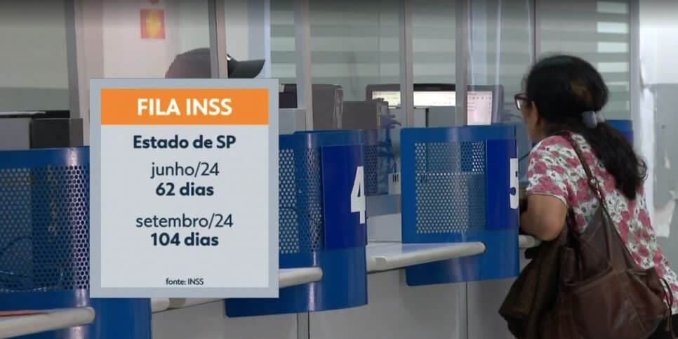 Fila do INSS (Foto: Reprodução / Globo) Fila do INSS (Foto: Reprodução / Globo)