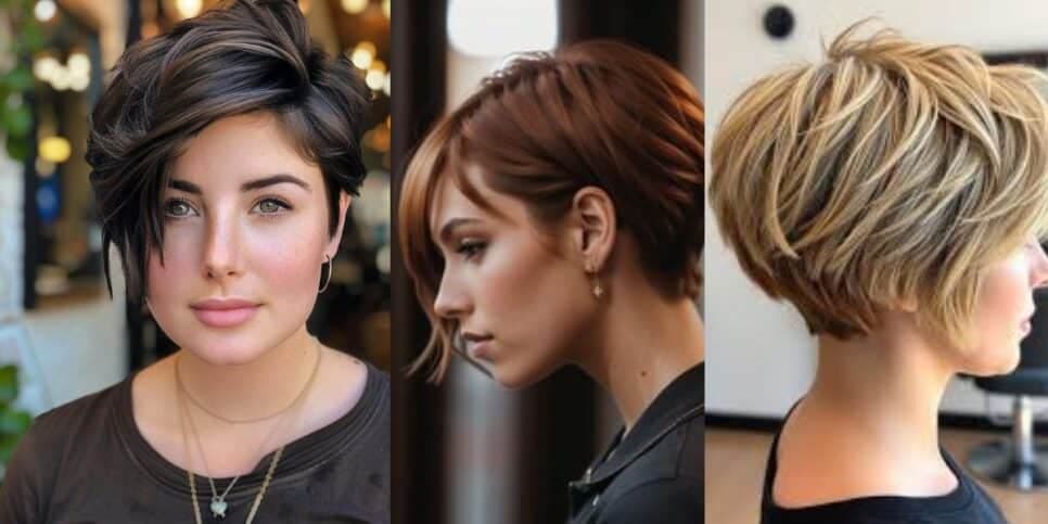 Pixie trazem mais volume aos fios, ainda mais inserindo uma franja (Foto Reprodução/Montagem/Lennita/Canva/Pinterest) Pixie trazem mais volume aos fios, ainda mais inserindo uma franja (Foto Reprodução/Montagem/Lennita/Canva/Pinterest)