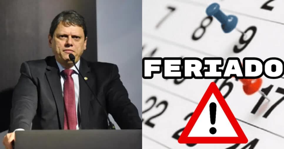 Tarcísio ciente: Feriado prolongado é confirmado sexta (24) em cidade em SP