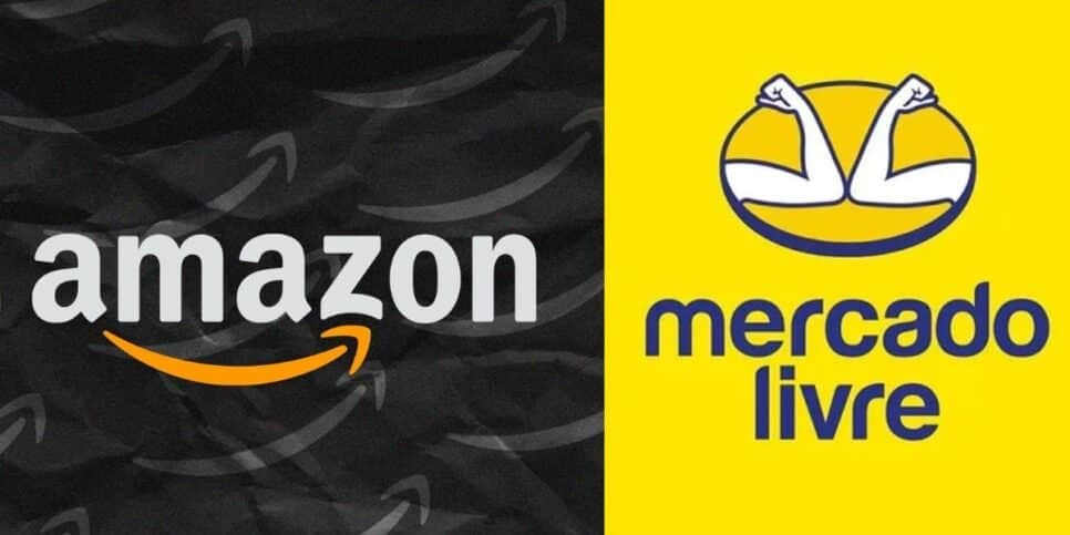 Amazon e Mercado Livre (Foto Reprodução/Montagem/Tv Foco) Amazon e Mercado Livre (Foto Reprodução/Montagem/Tv Foco)