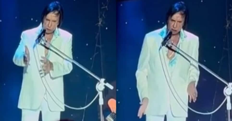 Cantor dá bronca durante show e viraliza nas redes sociais (Foto: reprodução/Montagem TV Foco) Cantor dá bronca durante show e viraliza nas redes sociais (Foto: reprodução/Montagem TV Foco)