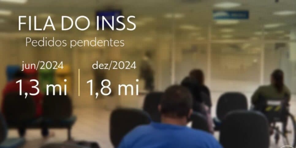 Fila do INSS (Foto: Globo) Fila do INSS (Foto: Globo)