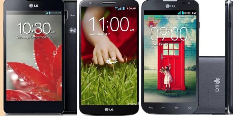 Optimus G, G2 Mini e L90 (Foto Reprodução/Montagem/Tv Foco/ Mercado Livre/Amazon) Optimus G, G2 Mini e L90 (Foto Reprodução/Montagem/Tv Foco/ Mercado Livre/Amazon)