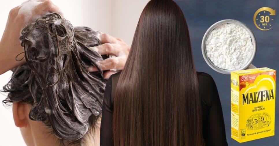 Progressiva natural: Alisamento com Maizena desmaia até o último fio de cabelo em 30 minutos