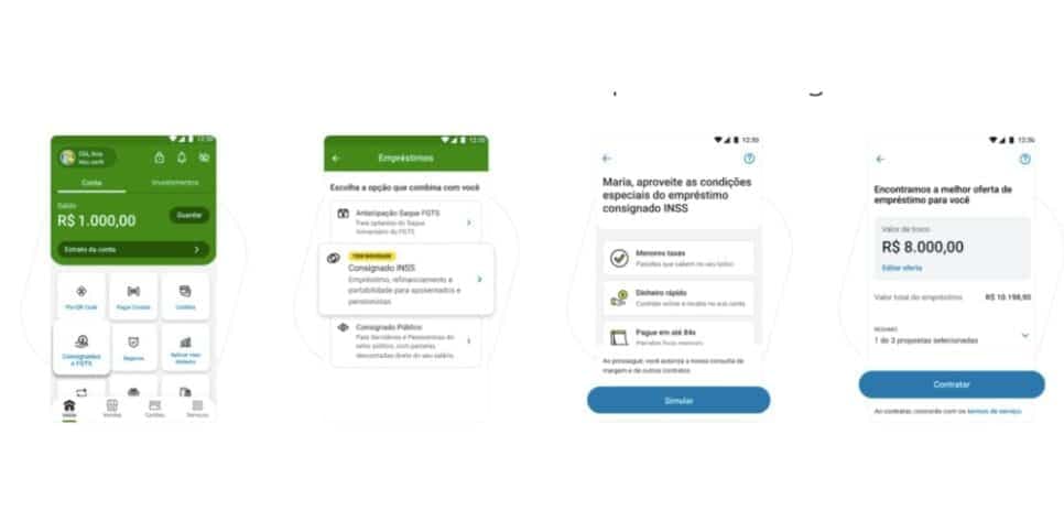 Ilustração contratação empréstimo consignado (Foto: Reprodução / PagBank)