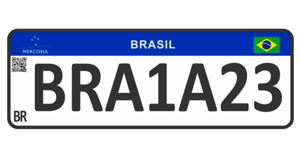 Nova Placa Mercosul (Foto: reprodução) 