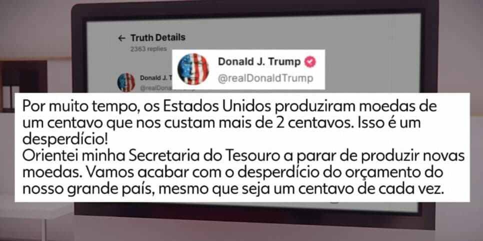 Publicação de Donald Trump (Foto: Reprodução / Globo)
