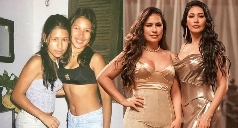 As irmãs sertanejas quando crianças e com sucesso (Foto: Reprodução/ Internet/ Montagem)
