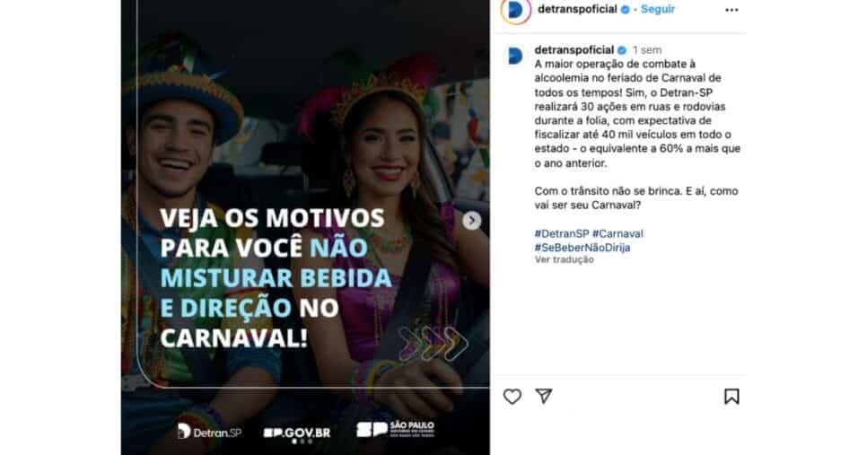 Comunicado do Detran (Reprodução/Instagram) Comunicado do Detran (Reprodução/Instagram)