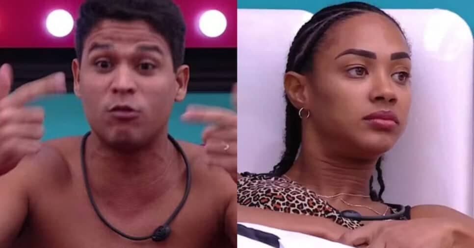 Aline recebe conselho de Guilherme no reality show da Globo (Foto: Reprodução/Montagem TV Foco) Aline recebe conselho de Guilherme no reality show da Globo (Foto: Reprodução/Montagem TV Foco)