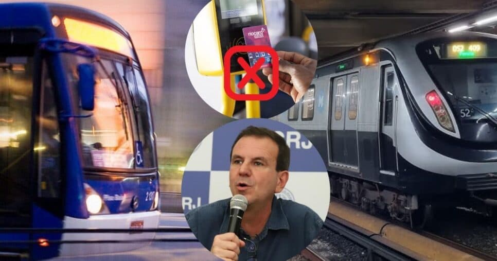 Ônibus, metrô, RioCard e Eduardo Paes (Foto: Reprodução / Canva / Montagem TV Foco)