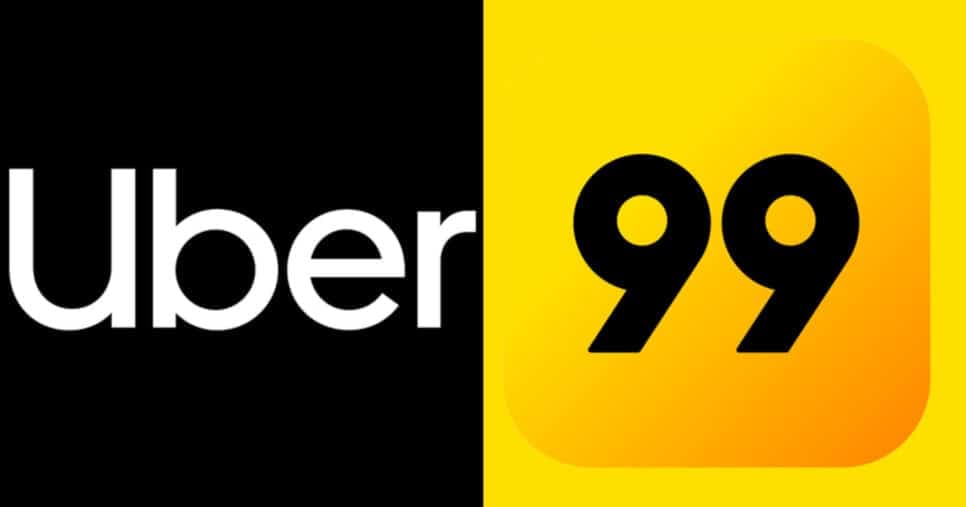 Uber/99 (Foto Reprodução/Montagem/TV Foco/Canva)