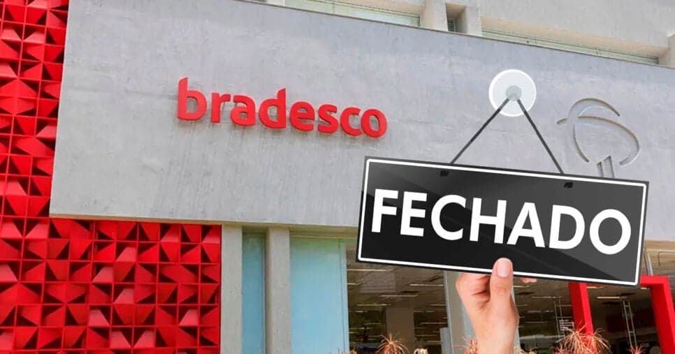 Agência Bradesco fechada (Foto: Reprodução)