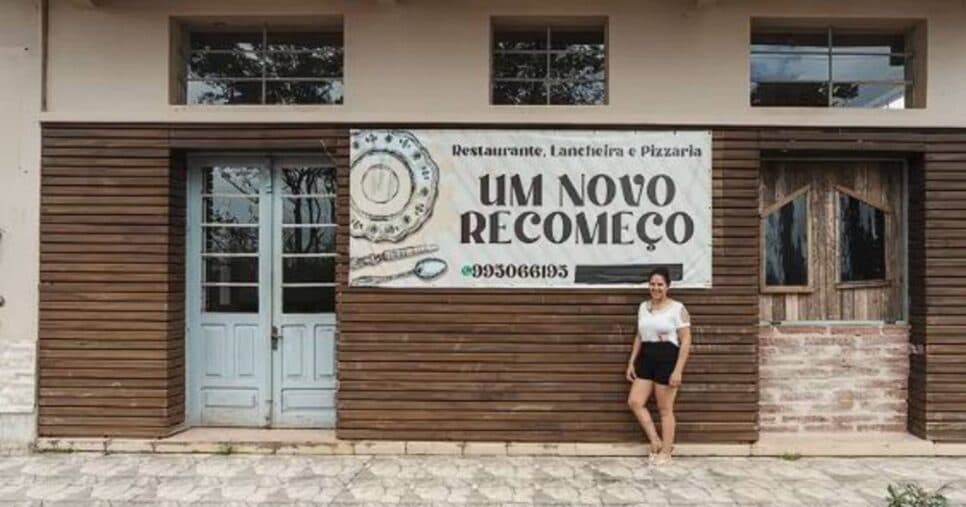 Fachada do restaurante fechado