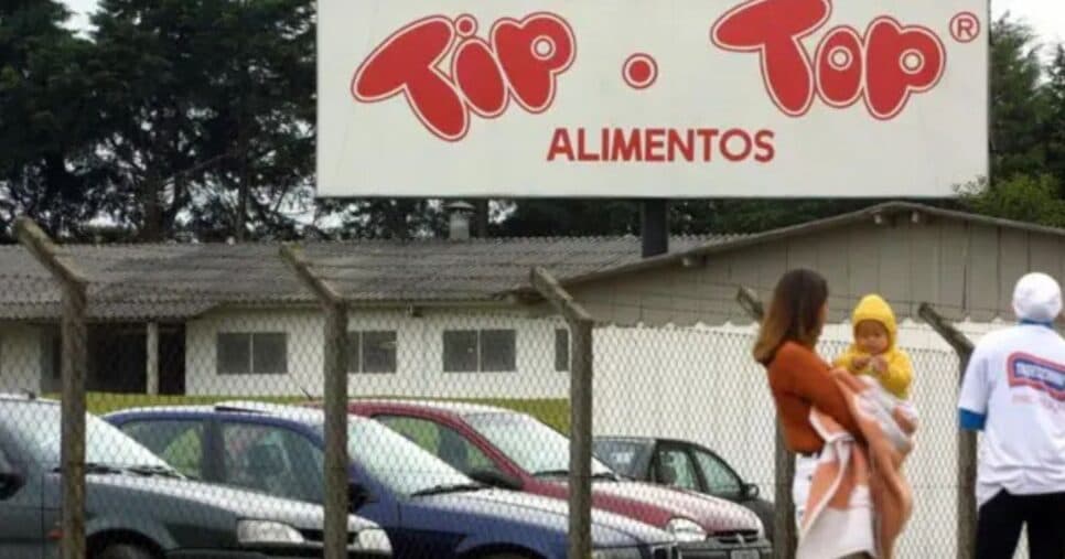 Fábrica Tip Top Alimentos, em Curitiba, PR, entre os anos 80/90 (Foto Reprodução/XV Curitiba)