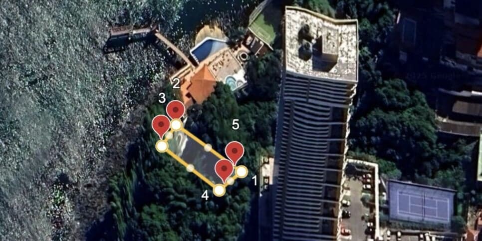 Esta é a área da demolição autorizada pela prefeitura (Reprodução: Google)