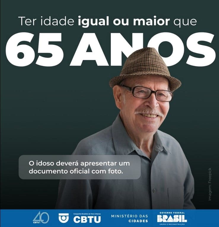 Idosos 65+ andar de graça no metrô de Recife (Foto: Reprodução / Facebook)
Idosos 65+ andar de graça no metrô de Recife (Foto: Reprodução / Facebook)