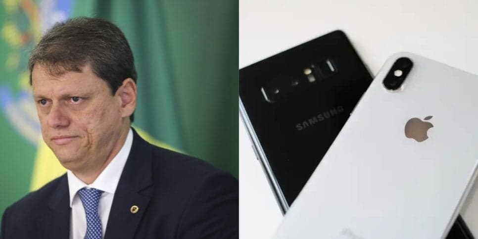 Decreto de Tarcísio traz lei em vigor em 2025 com PROIBIÇÃO em São Paulo que atinge em cheio Apple e Samsung