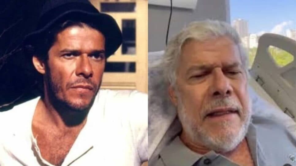 José Mayer como Osnar em Tieta e hoje após problema de saúde (Fotos: Reprodução/ Divulgação, TV Globo/  Instagram/ Montagem TV Foco)