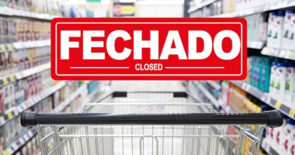 Ilustração supermercado fechado (Fotos: Canva / Freepik) Ilustração supermercado fechado (Fotos: Canva / Freepik)