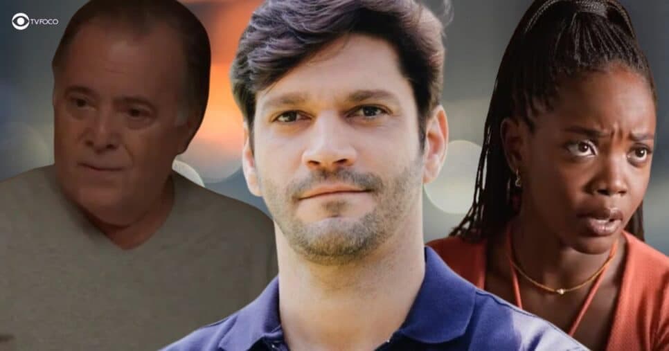 Abel, Vanderson e Leona em Dona de Mim (Foto: Reprodução / Globo / Montagem TV Foco) Abel, Vanderson e Leona em Dona de Mim (Foto: Reprodução / Globo / Montagem TV Foco)