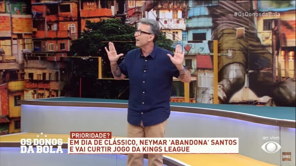 Apresentador interrompe Os Donos da Bola (Foto: Reprodução/ Band/ Internet) Apresentador interrompe Os Donos da Bola (Foto: Reprodução/ Band/ Internet)