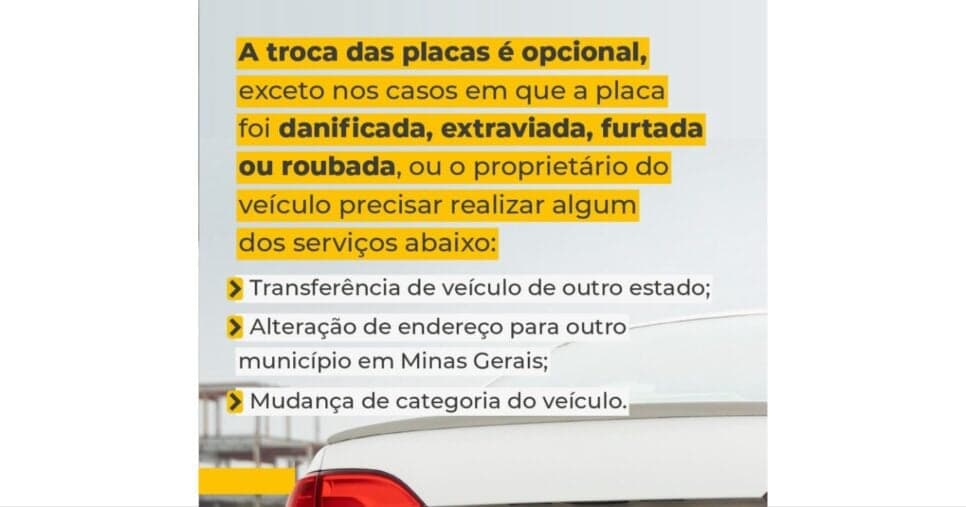 Aviso do Detran MG Aviso do Detran MG