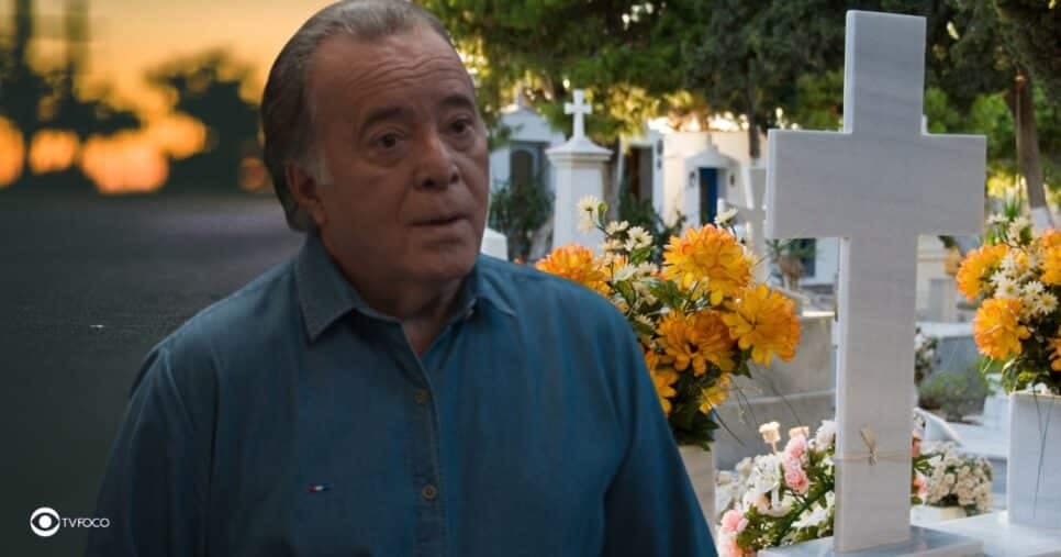 Abel e cemitério em Dona de Mim (Foto: Reprodução / Globo / Montagem TV Foco) Abel e cemitério em Dona de Mim (Foto: Reprodução / Globo / Montagem TV Foco)