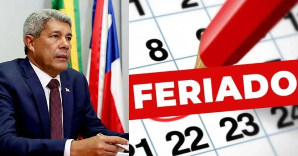 Feriado em cidade na BA quinta-feira (25/6): Jerônimo Rodrigues já sabe
