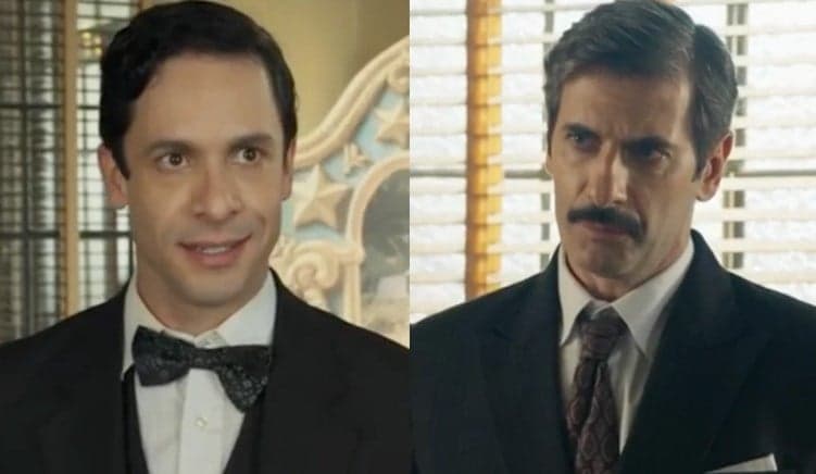 Celso (Rainer Cadete) e Araújo (Flávio Tolezani) em Êta Mundo Melhor (Foto: Reprodução / Globo) Celso (Rainer Cadete) e Araújo (Flávio Tolezani) em Êta Mundo Melhor (Foto: Reprodução / Globo)