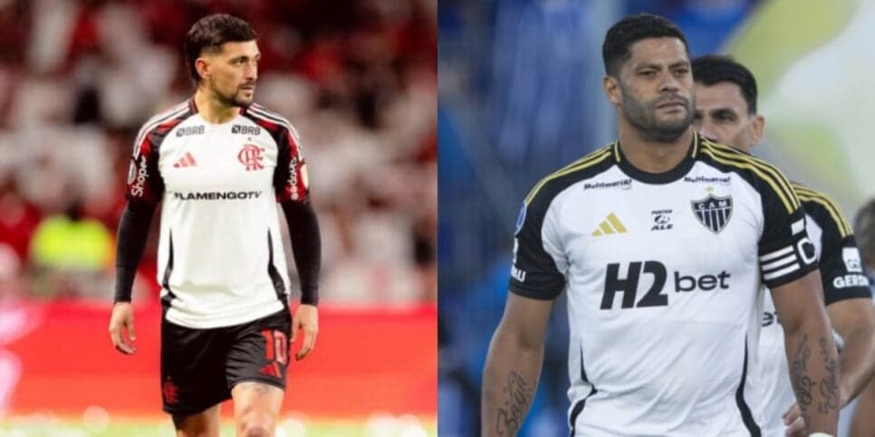 Arrascaeta e Hulk possuem 4 gols marcados no clássico mineiro em mata-mata (Reprodução: Instagram) Arrascaeta e Hulk possuem 4 gols marcados no clássico mineiro em mata-mata (Reprodução: Instagram)