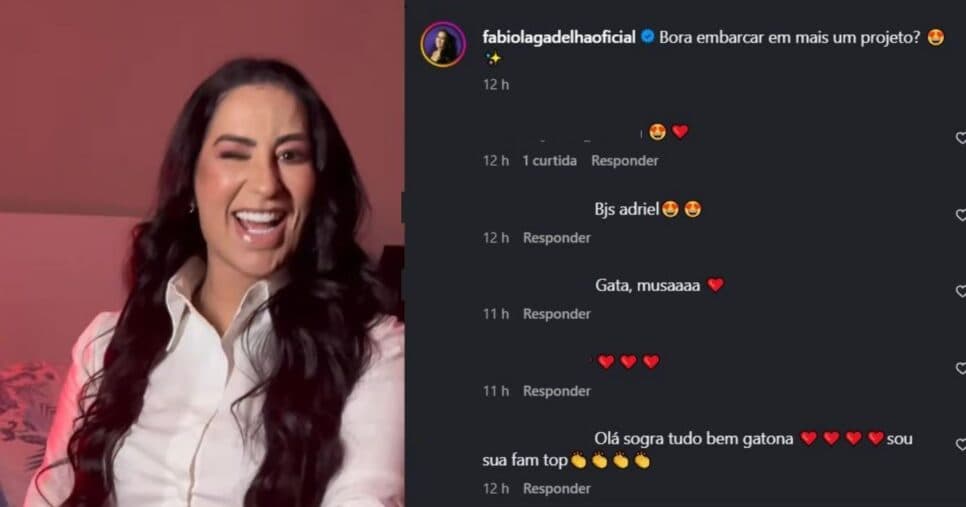 Fabíola Gadelha anunciando novidades (Foto Reprodução/Montagem/TV Foco/Instagram@fabiolagadelhaoficial) Fabíola Gadelha anunciando novidades (Foto Reprodução/Montagem/TV Foco/Instagram@fabiolagadelhaoficial)