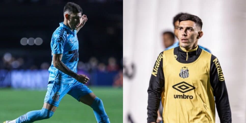 Escobar cumprirá suspensão automática no próximo jogo do Santos (Reprodução: Instagram) Escobar cumprirá suspensão automática no próximo jogo do Santos (Reprodução: Instagram)