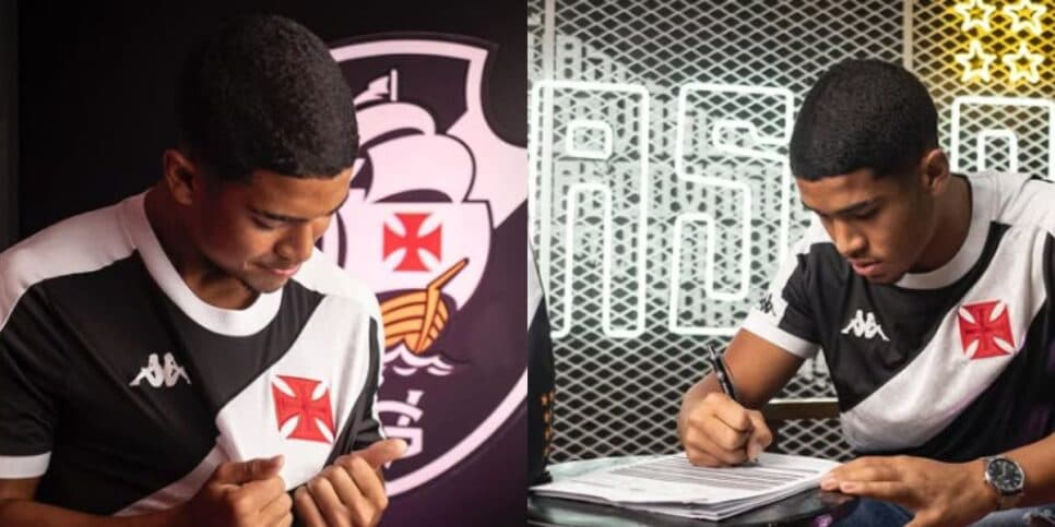Avellar renovou com o Vasco até julho de 2028 (Reprodução: Instagram) Avellar renovou com o Vasco até julho de 2028 (Reprodução: Instagram)