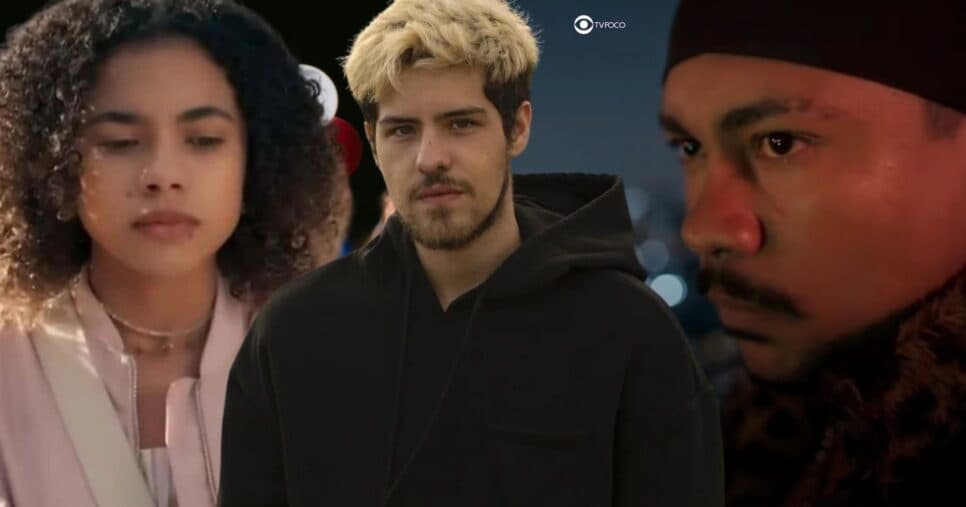 Joélly, Raul e Bagdá em Três Graças (Foto: Reprodução / Globo / Montagem TV Foco) Joélly, Raul e Bagdá em Três Graças (Foto: Reprodução / Globo / Montagem TV Foco)