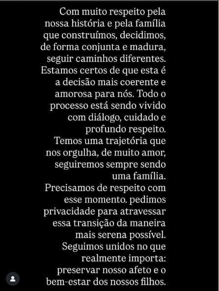 Comunicado de Ivete Sangalo e Daniel Cady - Foto; Instagram Comunicado de Ivete Sangalo e Daniel Cady - Foto; Instagram