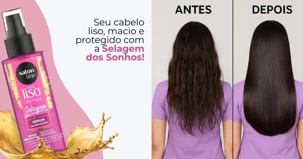Óleo Meu Liso Demais- Selagem dos Sonhos (Foto Reprodução/Montagem/TV Foco/Canva/Época Cosméticos) Óleo Meu Liso Demais- Selagem dos Sonhos (Foto Reprodução/Montagem/TV Foco/Canva/Época Cosméticos)