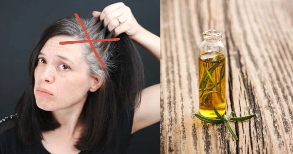 12 gotas no shampoo: Óleo natural escurece o cabelo branco em casa