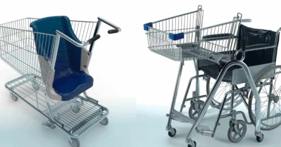 Carrinhos de compras adaptados (Foto: Reprodução) Carrinhos de compras adaptados (Foto: Reprodução)