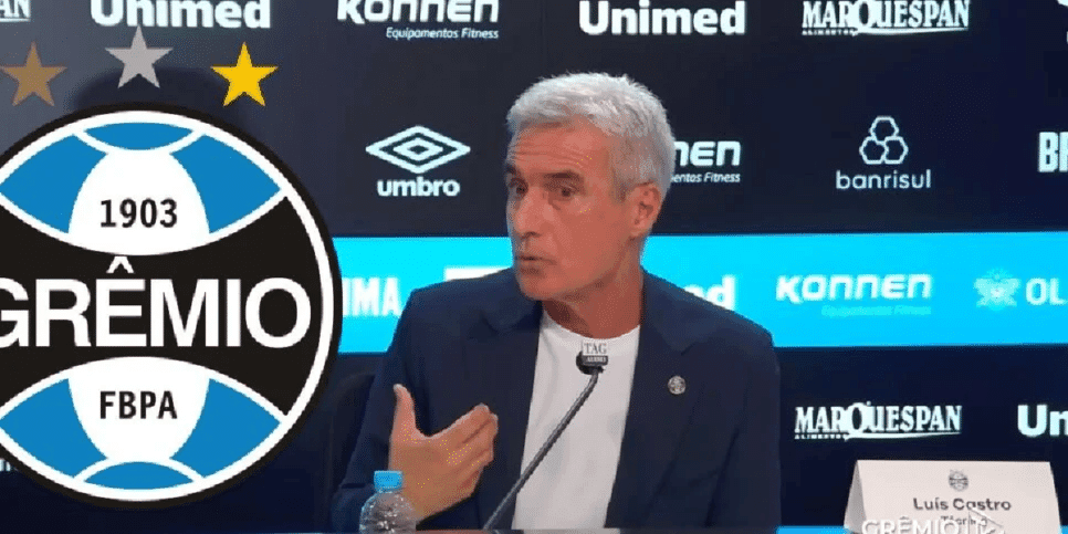 Luís Castro é comunicado no Grêmio sobre negociação envolvendo meio-campista