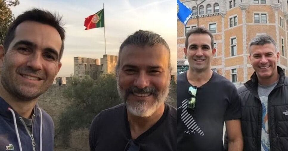 Leonardo Vieira, de Senhora do Destino, com o marido, Leandro Fonseca (Foto: Reprodução / Instagram / Montagem TV Foco) Leonardo Vieira, de Senhora do Destino, com o marido, Leandro Fonseca (Foto: Reprodução / Instagram / Montagem TV Foco)